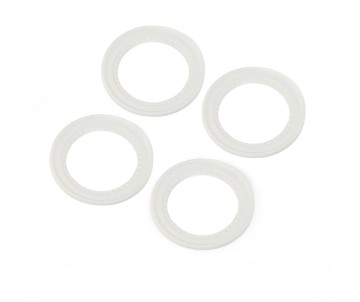 Losi Beadlock Rings, Snap In, White (4): LMT 2.0