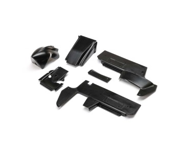 Losi Body Panel Set, Black: 22S Sprint Car