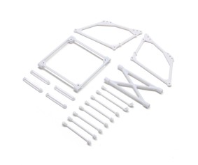 Losi Top Wing Mount Set, White: 22S Sprint