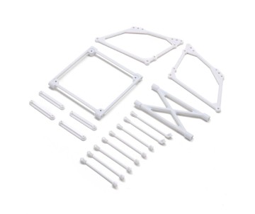 Losi Top Wing Mount Set, White: 22S Sprint
