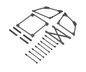 Losi Top Wing Mount Set, Black: 22S Sprint