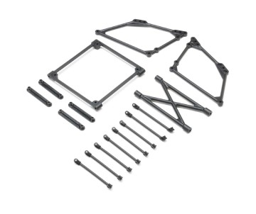 Losi Top Wing Mount Set, Black: 22S Sprint