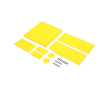 Losi Wing Panel Set, Yellow: 22S Sprint