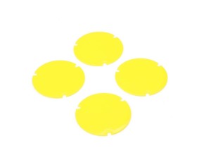Losi Wheel Cover Set, Yellow: 22S Sprint