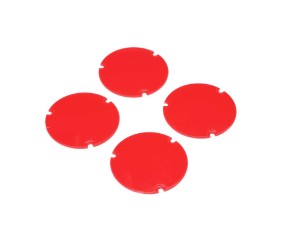 Losi Wheel Cover Set, Red: 22S Sprint