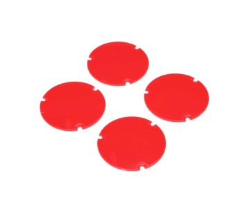 Losi Wheel Cover Set, Red: 22S Sprint