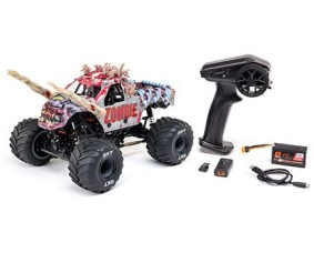 Losi 1/18 Mini LMT Zombie RTR - Battery and Charger Included - Red