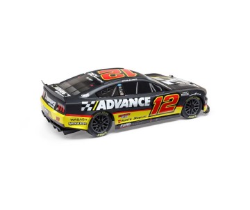 Losi 1/12 NASCAR RC Racecar Ryan Blaney No. 12 2025 Advance Auto Ford Mustang 2S AWD RTR Brushed On-Road (Battery & Charger included, Black
