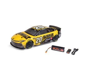 Losi 1/12 NASCAR RC Racecar Christopher Bell #20 2025 DEWALT Toyota Camry XSE 2S AWD RTR Brushed On-Road (B&C Incl.), Yellow