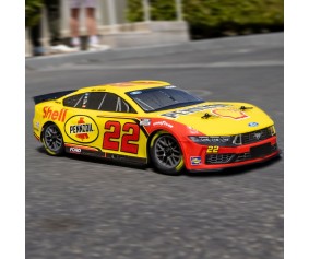 Losi 1/12 NASCAR RC Racecar Joey Logano No. 22 2025 Shell-Pennzoil Ford Mustang 2S AWD RTR Brushed On-Road (B&C Incl.), Yellow