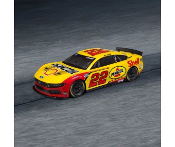 Losi 1/12 NASCAR RC Racecar Joey Logano No. 22 2025 Shell-Pennzoil Ford Mustang 2S AWD RTR Brushed On-Road (B&C Incl.), Yellow