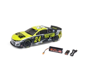 Losi 1/12 NASCAR RC Racecar William Byron No. 24 2025 Raptor Chevrolet Camaro ZL1 2S AWD Brushed On-Road (B&C Incl.), Black