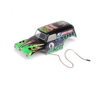 Losi Body Set, Grave Digger, Painted: Mini LMT