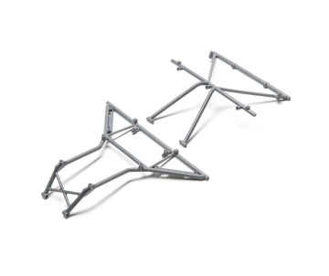 Losi Roll Cage, Roof, Front, Gray: Rock Rey