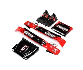 Losi Body/Driver Set, Red, Silkscreened: Hammer Rey