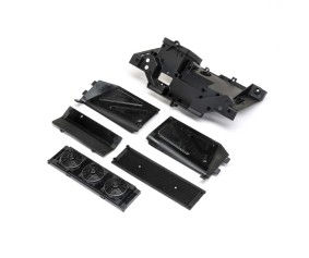 Losi Rear Bulkhead, Fan Panel & Mud Guard: Baja Rey 2.0