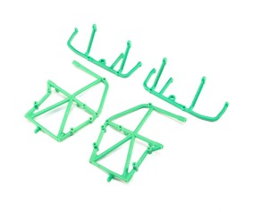 Losi Side Cage and Lower Bar, Green: LMT