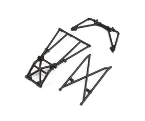 Losi Rear Cage and Hoop Bars, Black: LMT