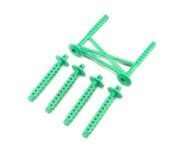 Losi Rear Body Support and Body Posts, Green: LMT