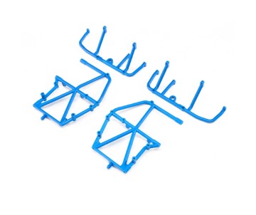 Losi Side Cage and Lower Bar, Blue: LMT