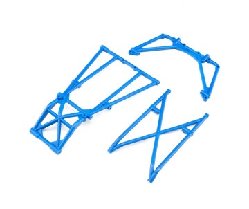 Losi Rear Cage and Hoop Bars, Blue: LMT