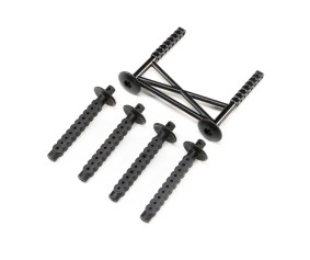 Losi Rear Body Support and Body Posts, Black: LMT