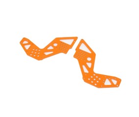 Losi Rear Chassis Plates, Orange (2): LMT Mega BH