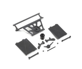 Losi Cage Rear, Tower Supports,Mud Guards: Super Rock Rey