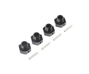 Losi 20mm Wheel Hexes and Pins, Black (4): Super Baja Rey