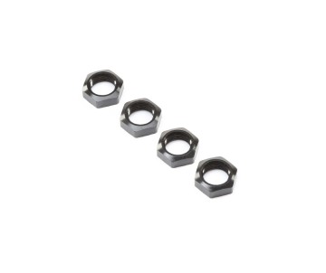 Losi Wheel Nut, Black (4): Super Baja Rey