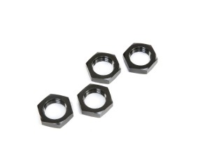 Losi Wheel Nuts, Black (4): 5ive-T 2.0