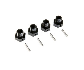 Losi 17mm Wheel Hex, Black (4): SBR 2.0