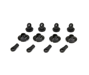 Losi Spring Cups/Clips/Shock Ends (2): 1:5 4wd DB XL