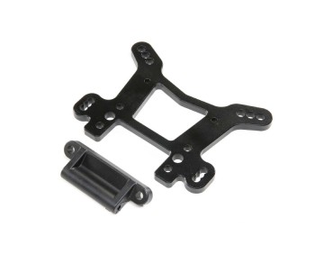 Losi Shock Tower, Front, Black, AL: DBXL-E 2.0