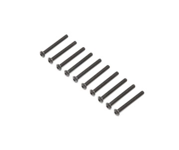 Losi Button Head Screws, Steel, Black Oxide, M4 x 35mm (10)
