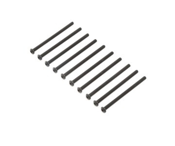 Losi Button Head Screws, Steel, Black Oxide, M4 x 65mm (10)