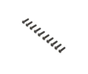 Losi Button Head Screws, Steel, Black Oxide, M4 x 14mm (10)