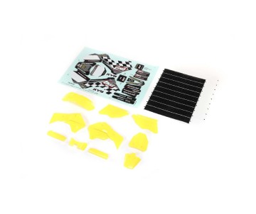 Losi Yellow Plastics w/Wraps: PM-MX