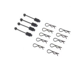 Losi Body Clip (10) & Leash (4): PM-MX