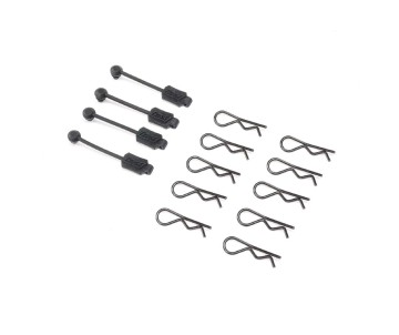Losi Body Clip (10) & Leash (4): PM-MX