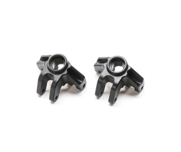 Losi Steering Spindle Set, Aluminum, Black: Mini LMT