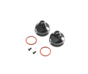 Losi Shock Cap, Aluminum, Black (2): LST/2, 3XL-E