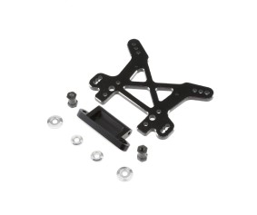 Losi Shock Tower, Front, Black, Aluminum: DBXL, MTXL