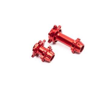 Losi Aluminum Hub Set, Machined, Red: PM-MX
