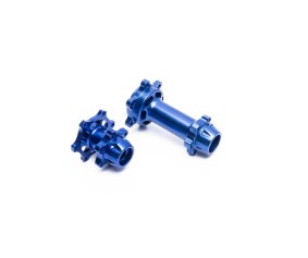 Losi Aluminum Hub Set, Machined, Blue: PM-MX