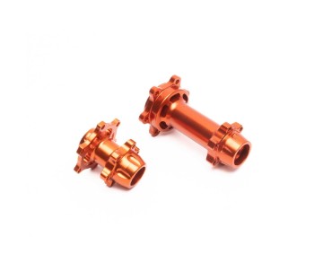 Losi Aluminum Hub Set, Machined, Orange: PM-MX