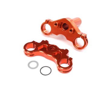 Losi Aluminum Triple Clamp Set, Orange: PM-MX