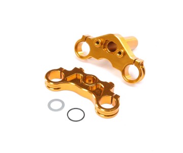 Losi Aluminum Triple Clamp Set, Gold: PM-MX