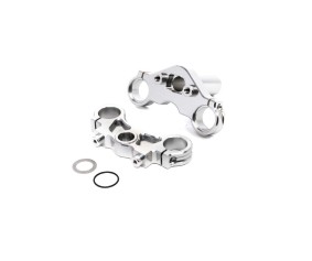 Losi Aluminum Triple Clamp Set, Silver: PM-MX