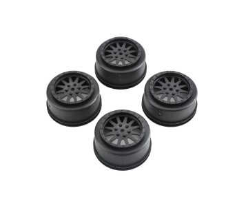 Losi 2.2 Wheels, Black (4): Baja Rey